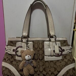 Vintage Coach Soho Signature Jacquard Monogram Shoulder Bag